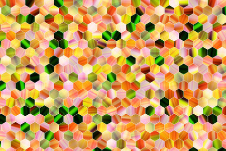 Abstract colorful pattern hexagon strip, artistic for graphic design, catalog, textile or texture...
