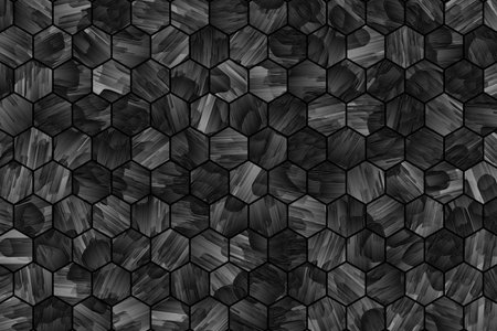 Abstract conceptual black & white b&w pattern hexagon strip. Good for web page, graphic design,...
