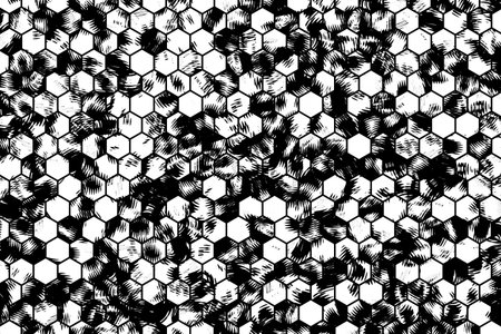 Conceptual background hexagon strip for design catalog or texture.