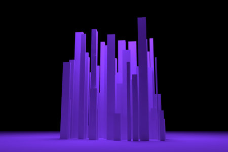 Block or shapre, pillar, colorful lighting. For web page, wallpaper, graphic design, catalog,...