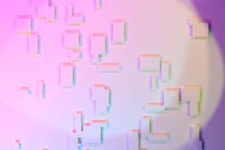 Colorful 3D rendering. Background abstract, plain rectangle or square with soft shadow, for design & graphic resource.の写真素材