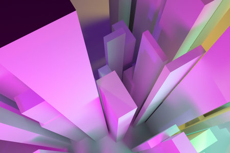 Block or shapre, pillar, colorful lighting. For web page, wallpaper, graphic design, catalog,...