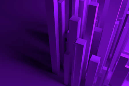 Colorful lighting, block or shapre, pillar. Decorative, illustrations. For design texture, background. 3D rendering.の写真素材