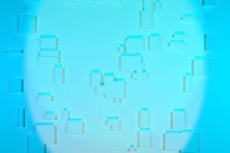 Colorful 3D rendering. With soft shadow, rectangle or square, plain. Decorative, illustrations. For design texture, background.の写真素材