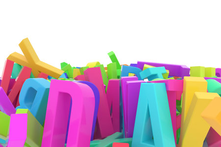 Abstract CGI typography, letter of ABC, alphabet. Good for web page, wallpaper, graphic design,...