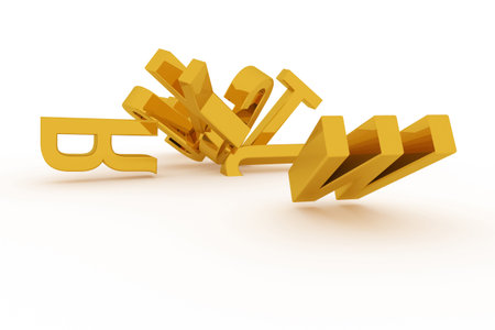 Background abstract CGI typography, good for design, alphabetic character for letter of ABC. Gold...