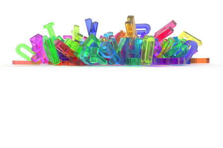 Abstract CGI typography, letter of ABC, alphabet. Good for web page, wallpaper, graphic design,...