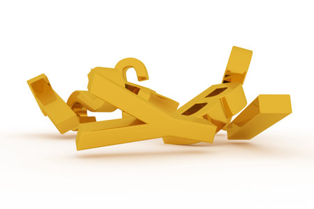 Decorative, illustrations CGI typography, letter of ABC, alphabetic character. Good for design...