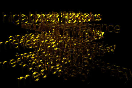 Keywords cloud, medication related, CGI typography with dark background. For web page, wallpaper, graphic design, catalog, texture or background. 3D rendering.の写真素材