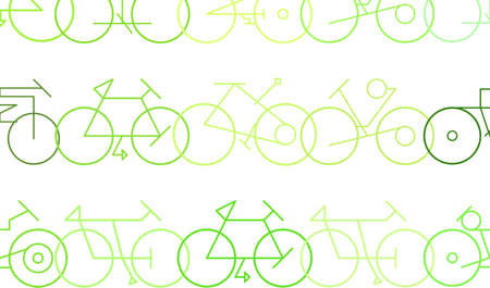 Outline of bicycle background hand drawn, good for graphic design. Cartoon style vector.のイラスト素材