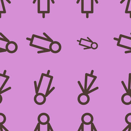 Seamless conceptual background sign of male or female for design catalog or texture. Cartoon style vector.のイラスト素材