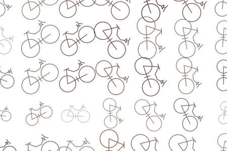 Illustrations of outline of bicycle. Good for web page, wallpaper, graphic design, catalog, texture or background. Cartoon style vector.のイラスト素材