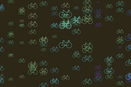Outline of bicycle background hand drawn, good for graphic design. Cartoon style vector.のイラスト素材