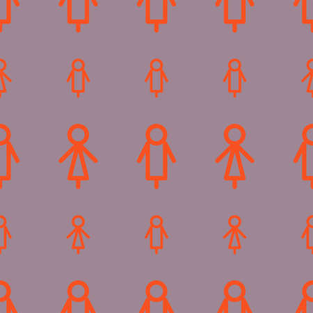 Seamless abstract sign of male or female generative art background. Cartoon style vector.のイラスト素材