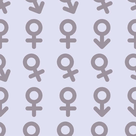 Seamless hand drawn sign of male or female illustrations background, good for graphic design, wallpapers or booklets. Cartoon style vector.のイラスト素材