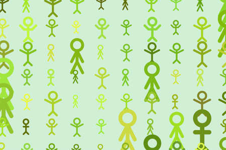 Abstract sign of people or human. Good for web page, wallpaper, graphic design, catalog, texture or background. Cartoon style vector.のイラスト素材