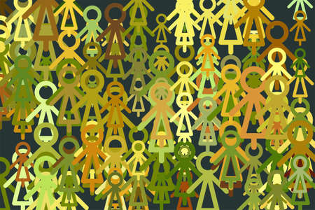 Abstract illustrations of sign of male or female, conceptual. Good for design background. Cartoon style vector.のイラスト素材