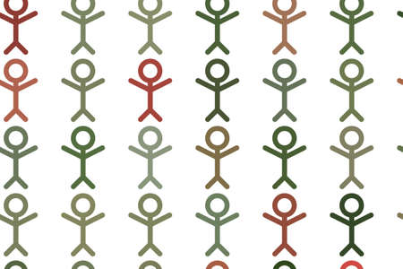 Sign of people or human illustrations background abstract, hand drawn texture. Cartoon style vector.のイラスト素材