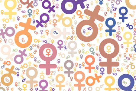 Abstract sign of male or female. Good for web page, wallpaper, graphic design, catalog, texture or background. Cartoon style vector.のイラスト素材