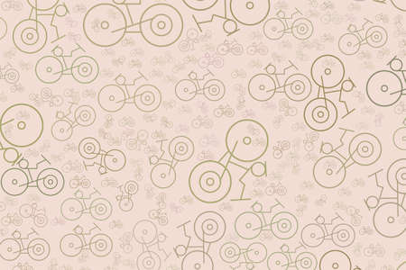 Abstract conceptual hand drawn outline of bicycle. Good for web page, graphic design, catalog, texture or background. Cartoon style vector.のイラスト素材