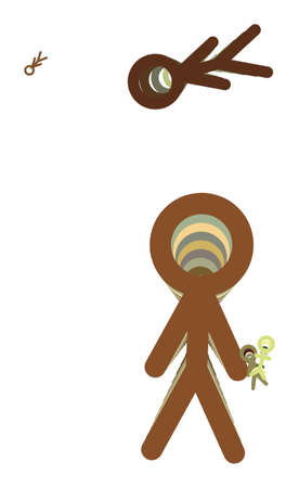 Background or backdrop, sign of male or female hand drawn, good for design texture. Cartoon style vector.のイラスト素材