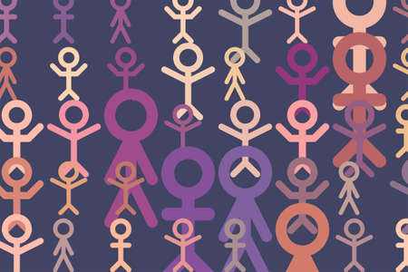 Sign of people or human background hand drawn, good for graphic design. Cartoon style vector.のイラスト素材