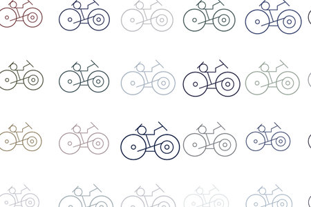 Abstract outline of bicycle. Good for web page, wallpaper, graphic design, catalog, texture or background. Cartoon style vector.のイラスト素材