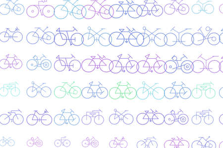 Abstract outline of bicycle. Good for web page, wallpaper, graphic design, catalog, texture or background. Cartoon style vector.のイラスト素材