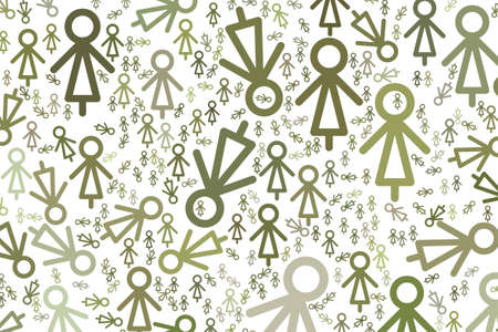 Background or backdrop, sign of male or female hand drawn, good for design texture. Cartoon style vector.のイラスト素材