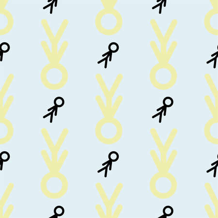 Seamless abstract sign of people or human. Good for web page, wallpaper, graphic design, catalog, texture or background. Cartoon style vector.のイラスト素材