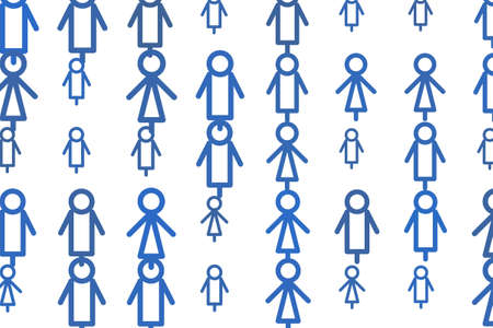 Artistic sign of male or female hand drawn background abstract. Cartoon style vector.のイラスト素材