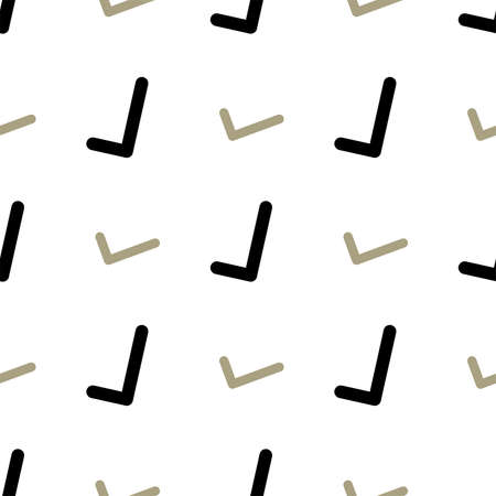 Seamless abstract tick or cross mark, right or wrong sign illustrations background. Cartoon style vector.のイラスト素材