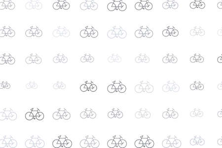 Background for web page, graphic design, catalog or texture, hand drawn outline of bicycle. Cartoon style vector.のイラスト素材