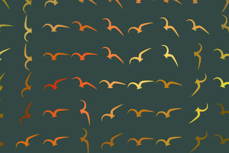 Illustrations of flying birds. Good for web page, wallpaper, graphic design, catalog, texture or background. Cartoon style vector.のイラスト素材