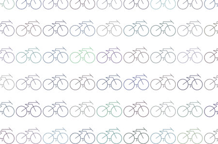 Artistic outline of bicycle hand drawn background abstract. Cartoon style vector.