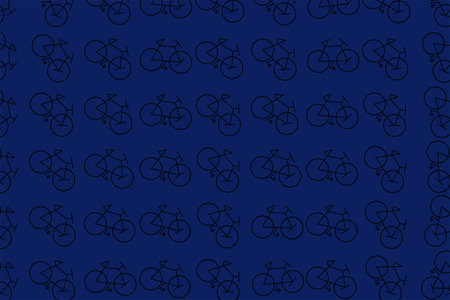Abstract outline of bicycle illustrations background. Cartoon style vector.