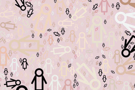 Texture background hand drawn. Abstract sign of male or female, good for design. Cartoon style vector.のイラスト素材