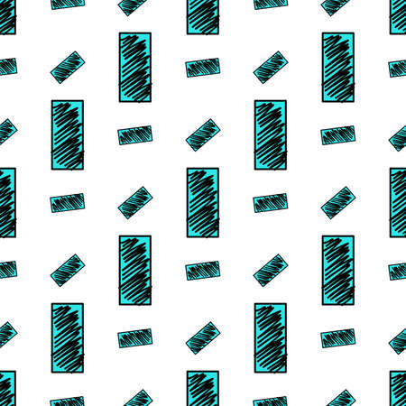 Seamless abstract hand drawn mixed or mutiple shapes, artistic for graphic design, catalog, textile or texture printing & background. Cartoon style vector.のイラスト素材