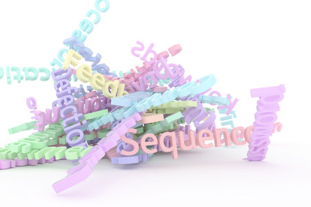 Bunch of computer technology related keywords for information overload, illustrations of CGI...