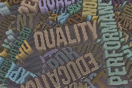 Shape composition, geometric structure block, for design texture or background. Colorful 3D...
