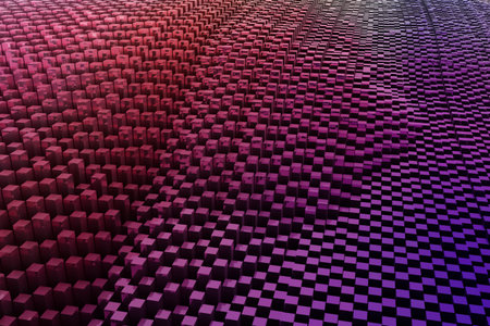 Colorful 3D rendering. Background abstract, geometric structure block shape composition, for design...