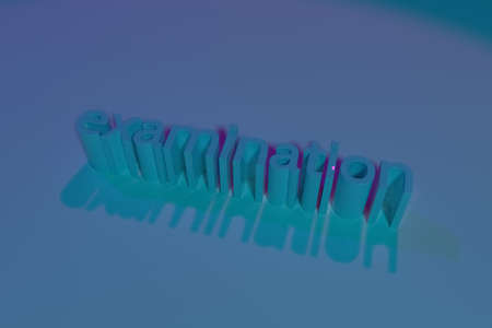 Examination, background abstract, CGI keywords typography, for design & graphic resource. 3D rendering.の写真素材