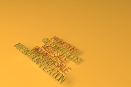CGI typography, keywords cloud, motivation related. Decorative, illustrations. For design texture,...
