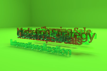 3D rendering. CGI typography, motivation related keywords cloud, for design texture or background.