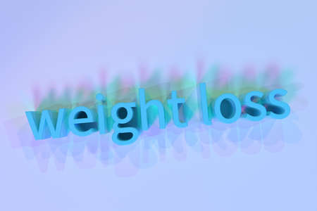 Weight loss, background abstract, CGI keywords typography, for design & graphic resource. 3D rendering.の写真素材