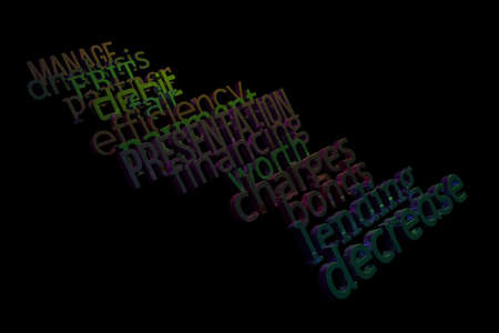 3D rendering. Background abstract, motivation related keywords cloud CGI typography, for design & graphic resource.の写真素材
