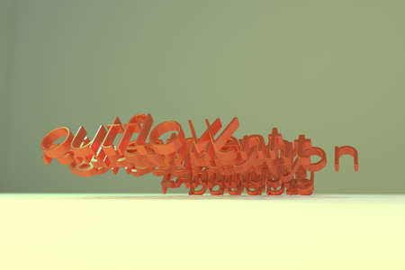 CGI typography, keywords cloud, motivation related. Decorative, illustrations. For design texture, background. 3D rendering.の写真素材