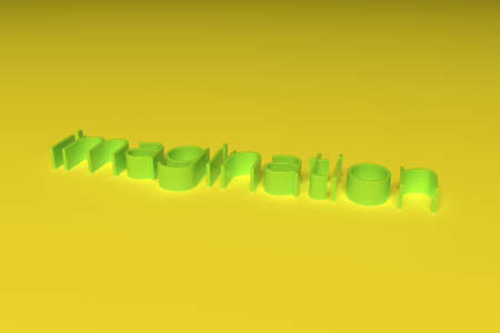 Imagination, 3D rendering. Typography, CGI keywords, for design texture or background.の写真素材
