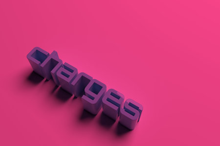 Charges, background abstract, CGI keywords typography, for design & graphic resource. 3D rendering.の写真素材