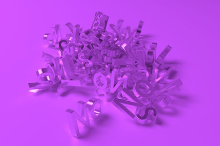 3D rendering. Keywords cloud, yes and no, CGI typography. For web page, wallpaper, graphic design,...
